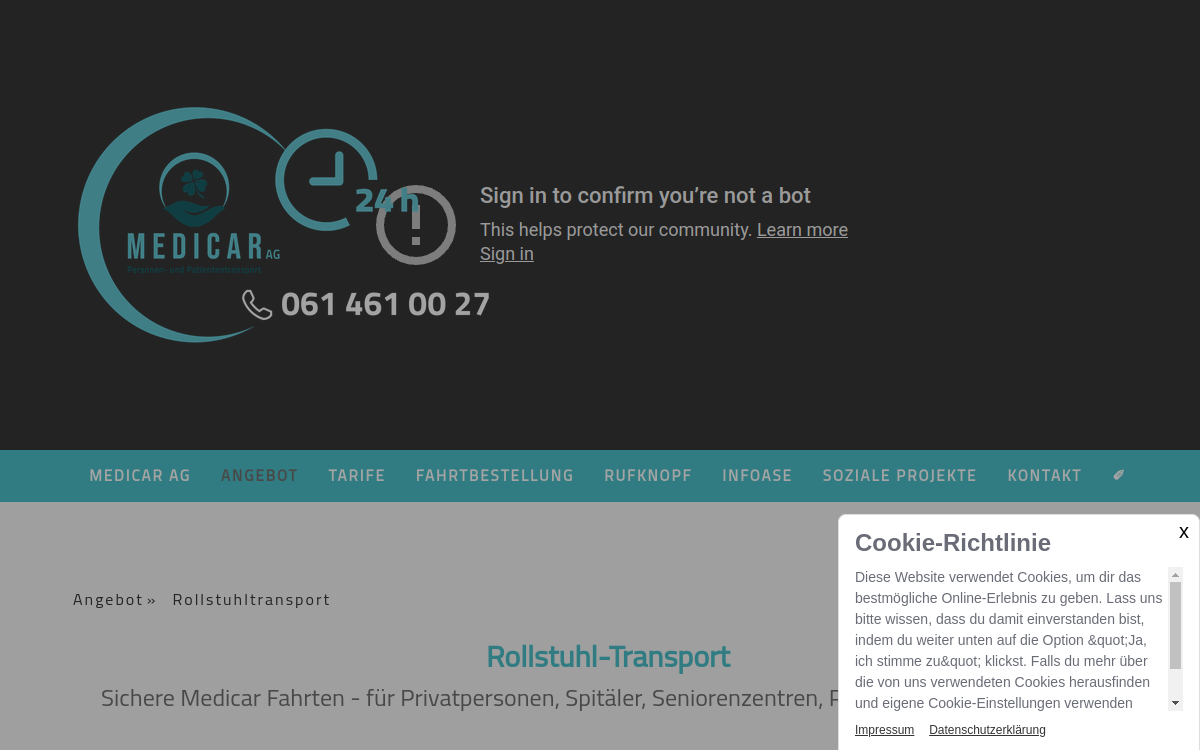 Rollstuhltransport