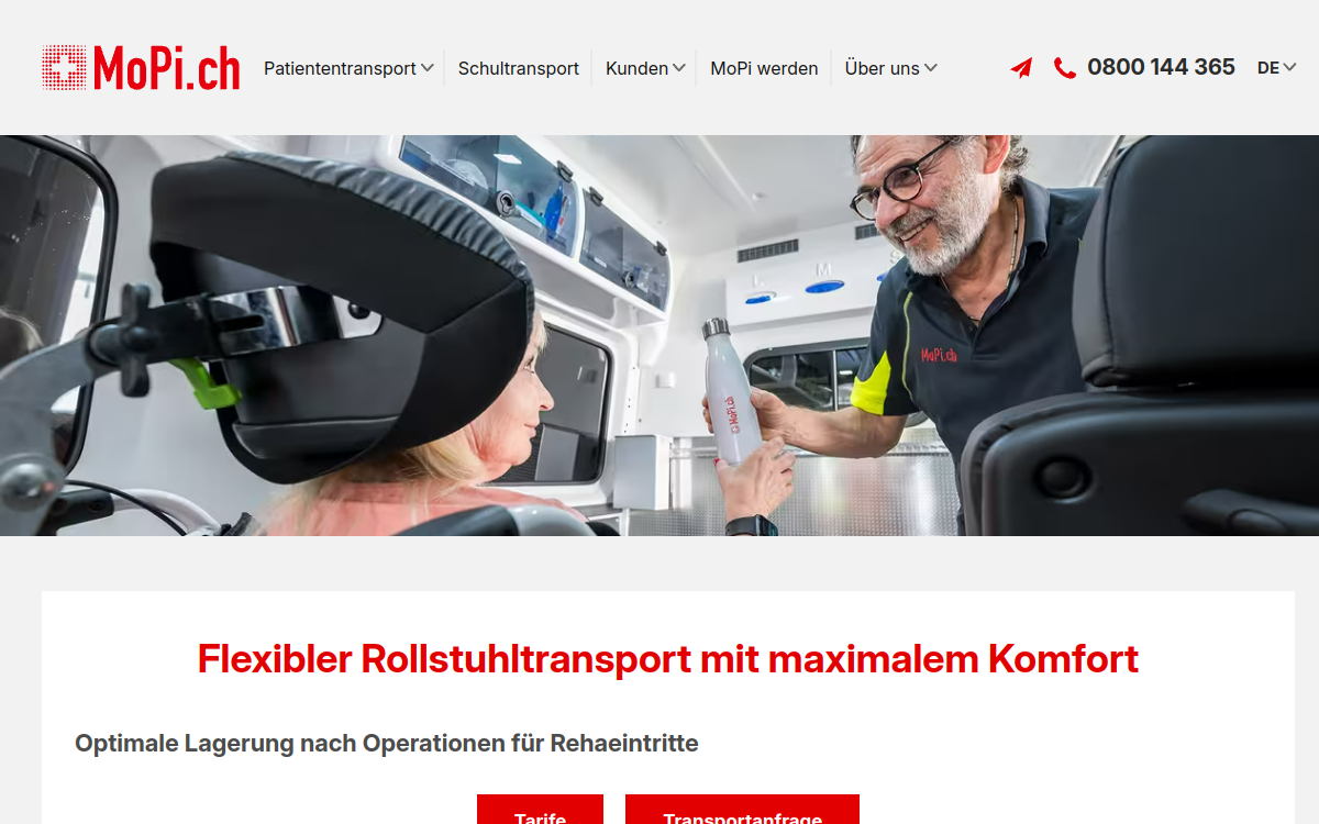 Rollstuhltransport - Ihr Schweizer Spezialist im Patiententransport